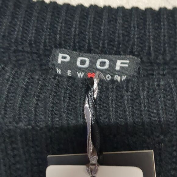 Poof! Multicolor Crew Neck Sweater Colorblock Size Small NWT - Picture 2 of 6